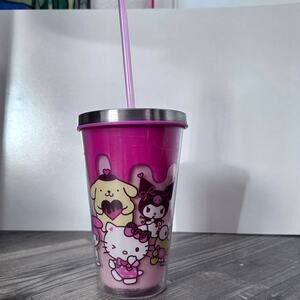 sanrio hello kitty and friends tumbler cup pink brown
